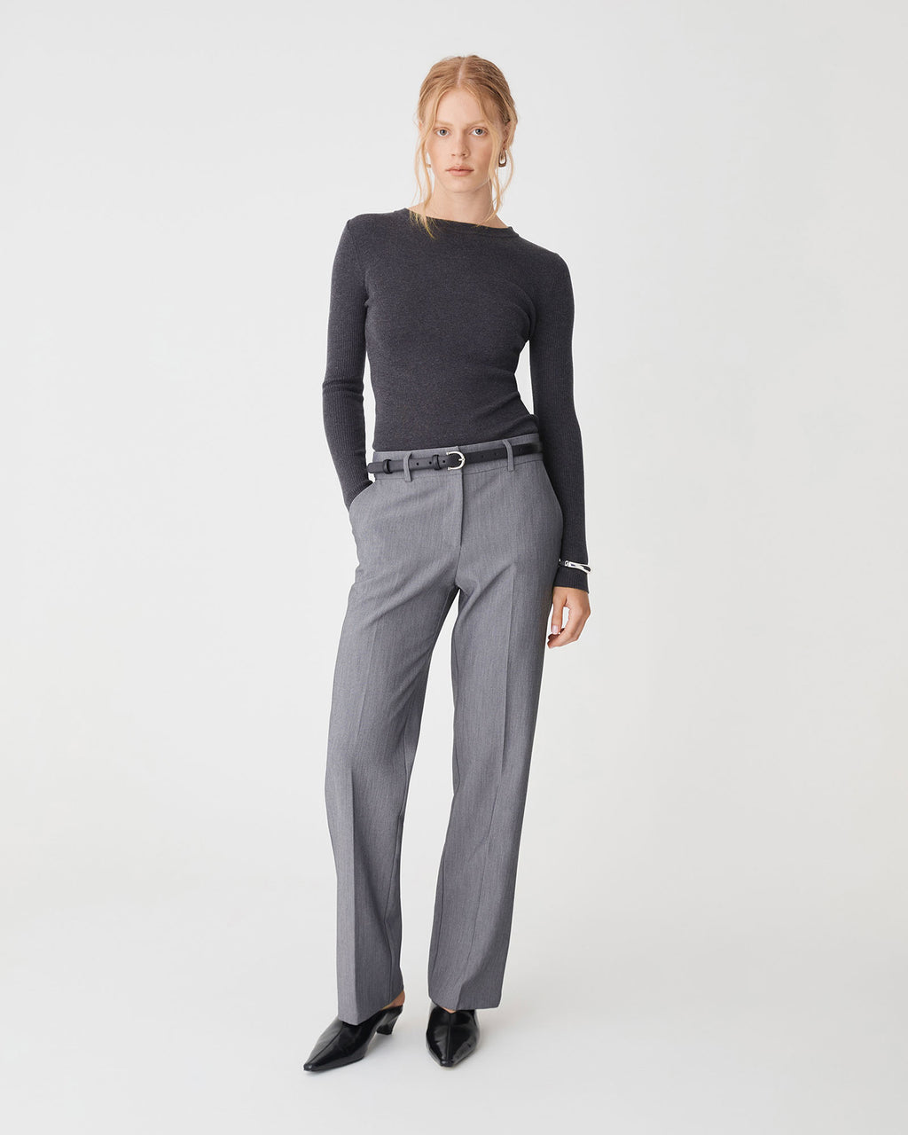 Nikki Mid Rise Straight Pants