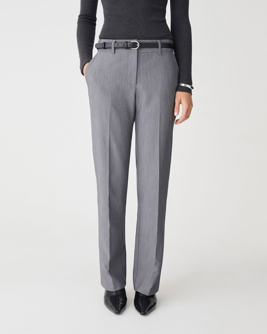 Nikki Mid Rise Straight Pants