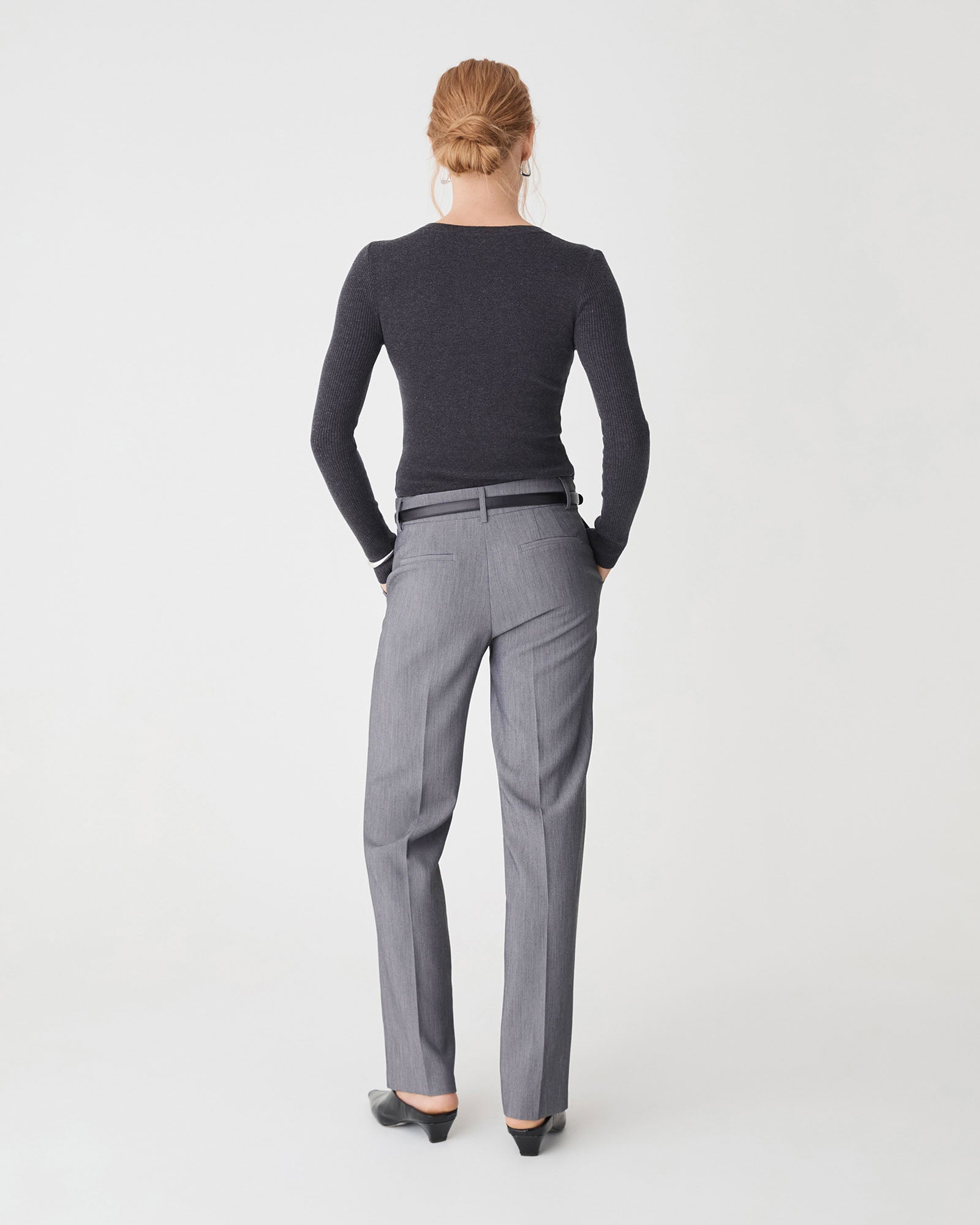 Nikki Mid Rise Straight Pants