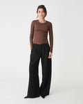 Arden Mid Rise Pleated Pants