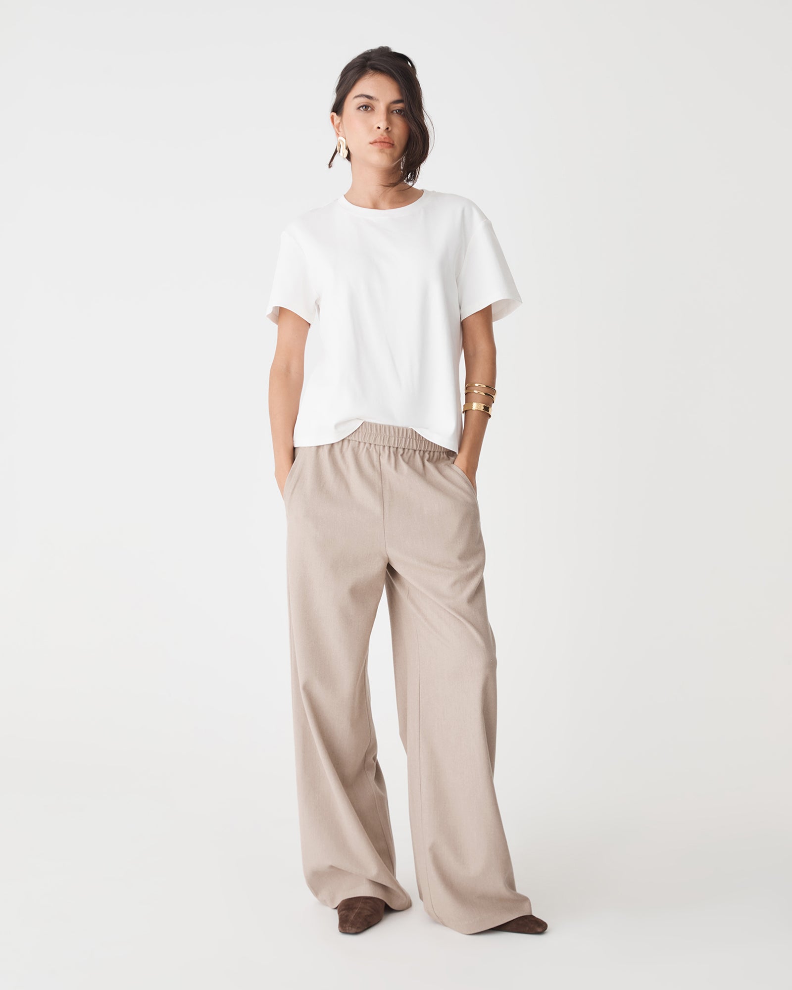 Irene Elastic Waist Pants