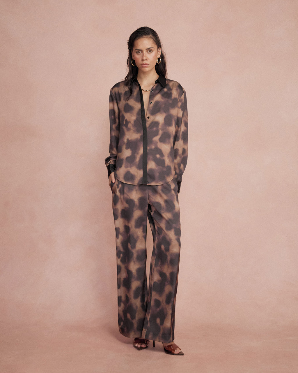 Savanna Printed Satin Pants