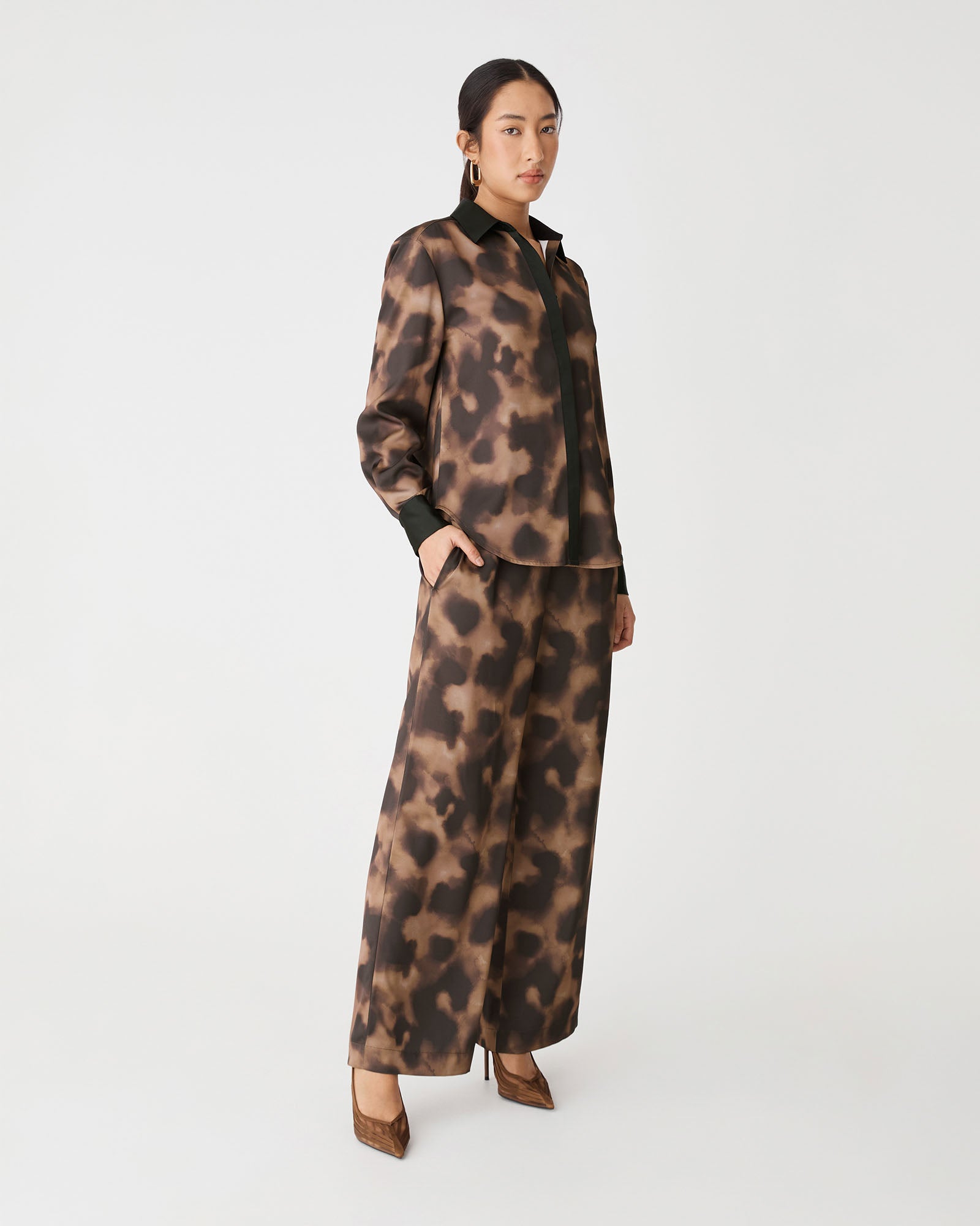 Savanna Printed Satin Pants