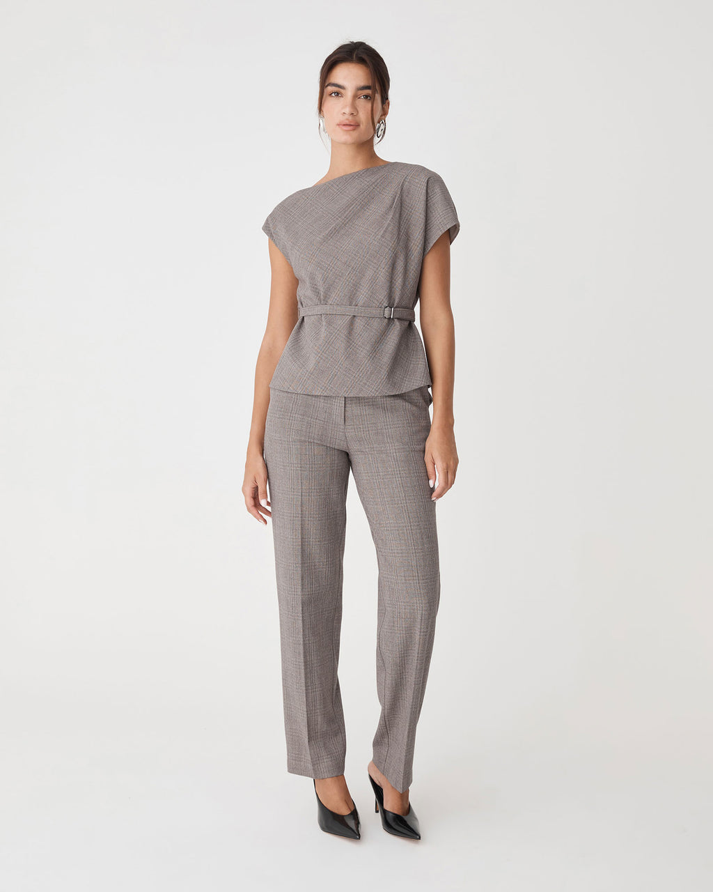 Loretta Straight Check Pants
