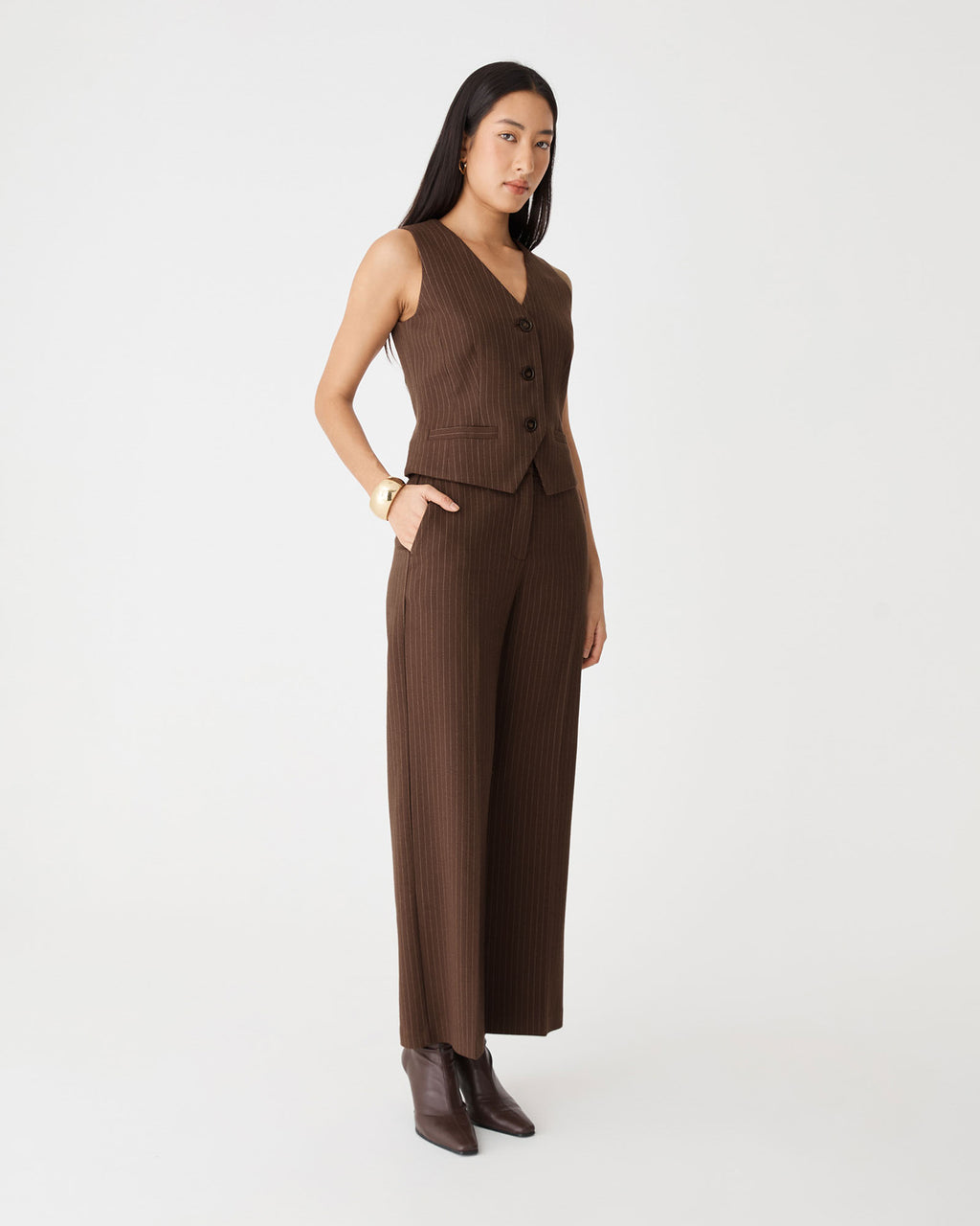 Zara Pinstripe Tailored Pants