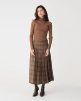 Lani Pleated Check Skirt