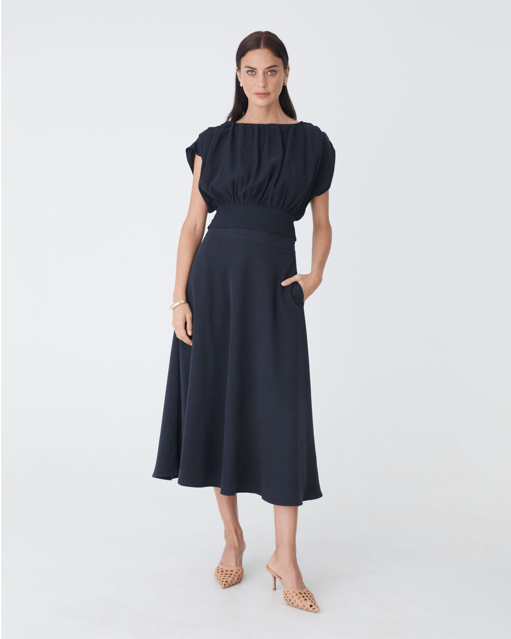 Goulbury A-Line Midi Skirt