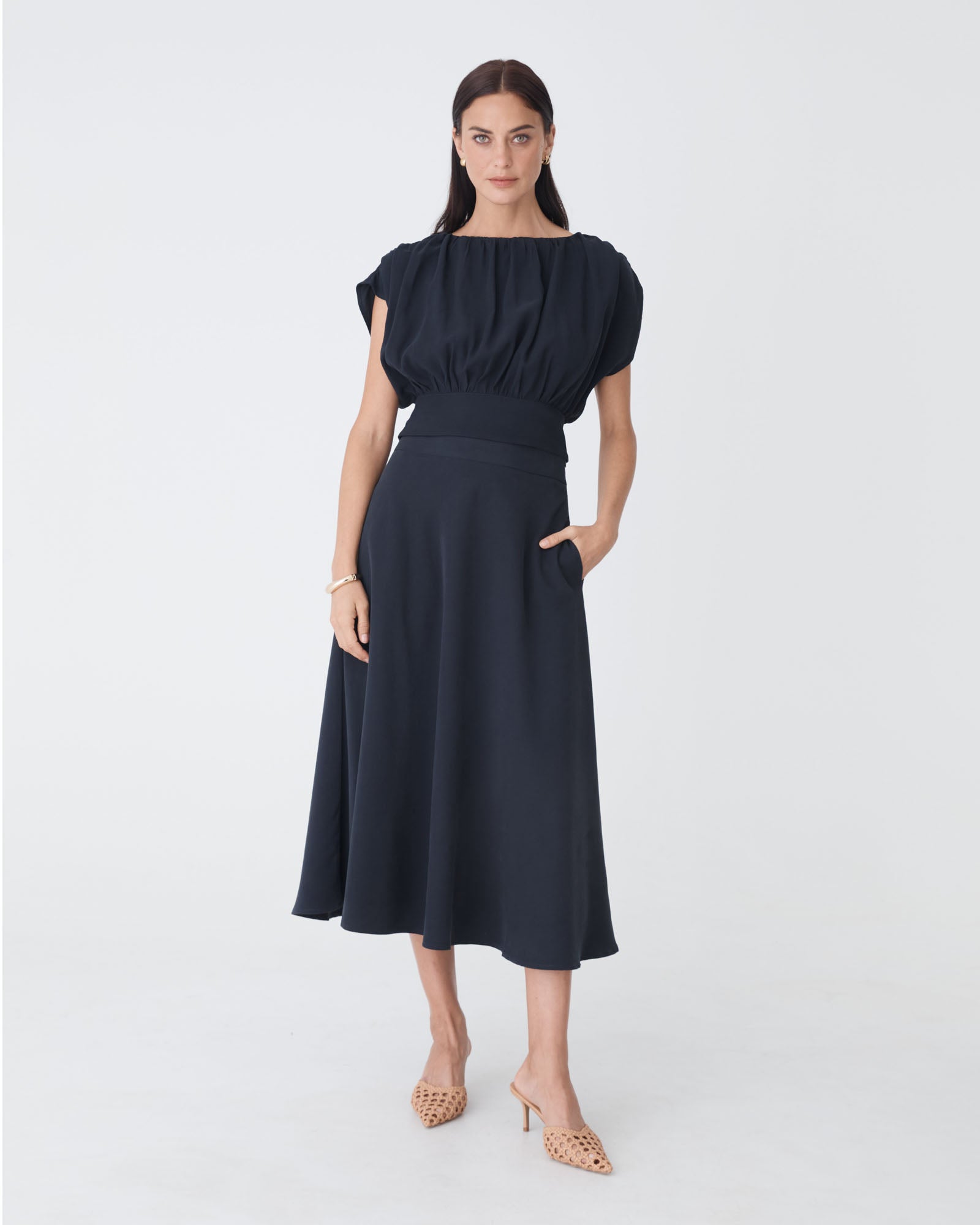 Goulbury A-Line Midi Skirt