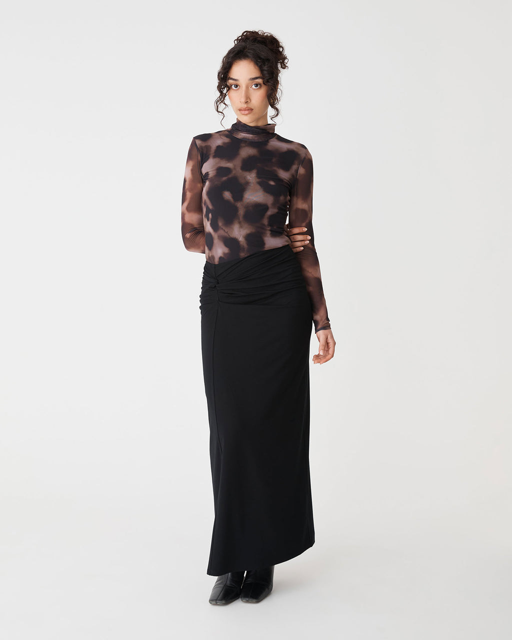 Dasha Ruched Bamboo Skirt