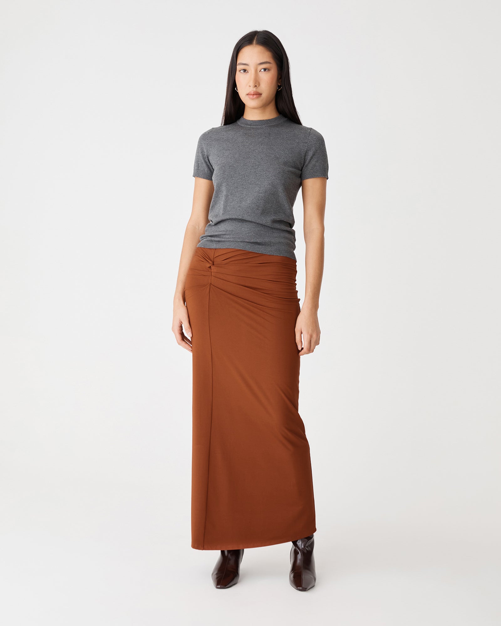 Dasha Ruched Bamboo Skirt