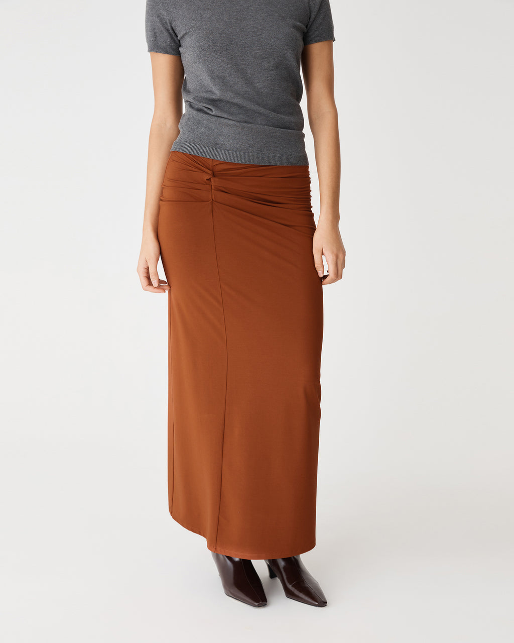 Dasha Ruched Bamboo Skirt