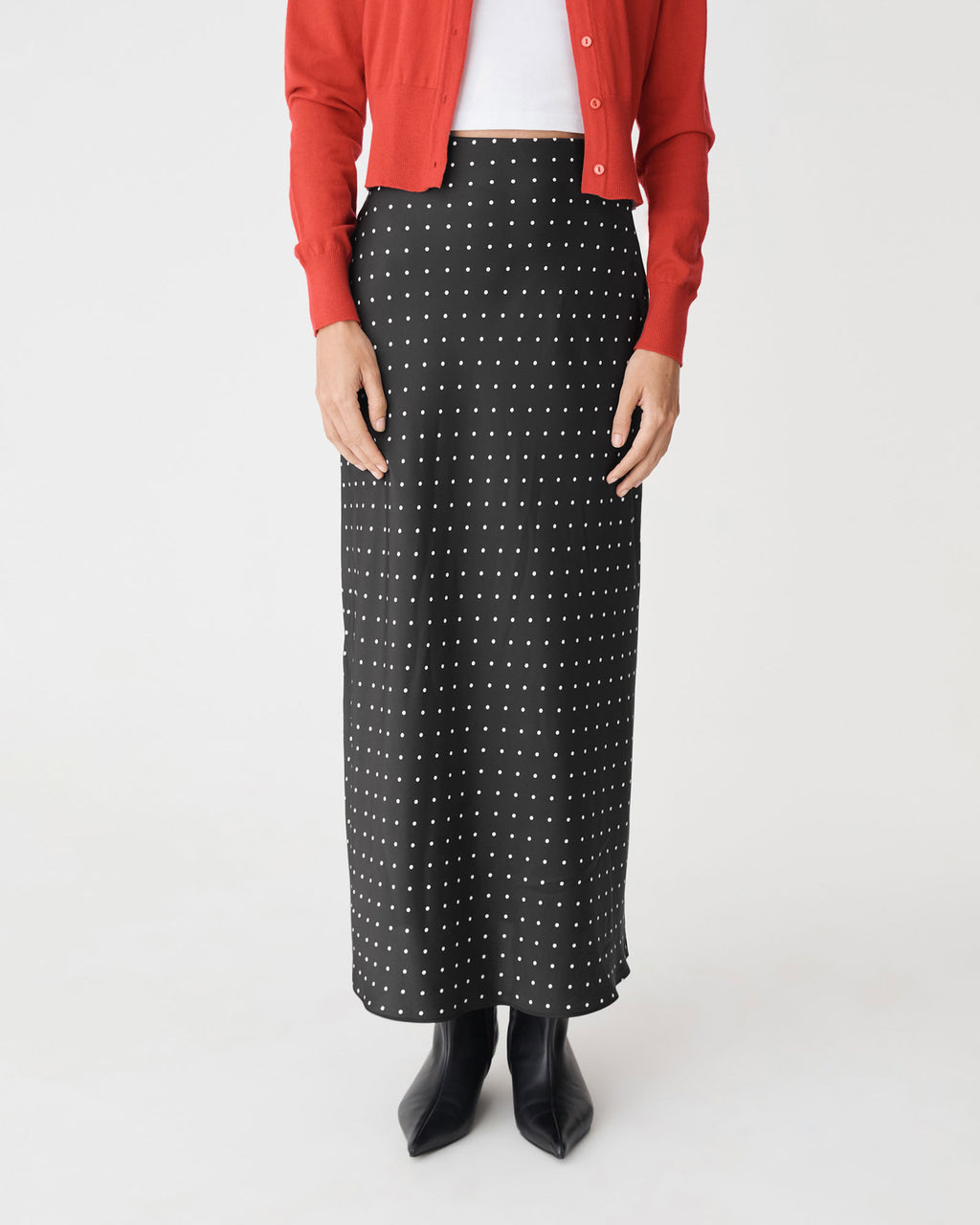 Courtney Bias Satin Skirt