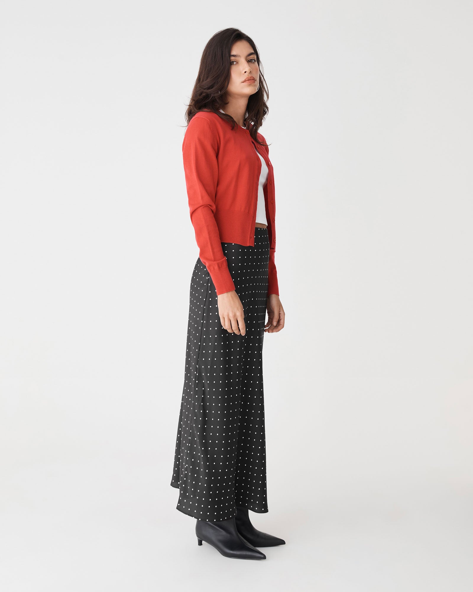 Courtney Bias Satin Skirt