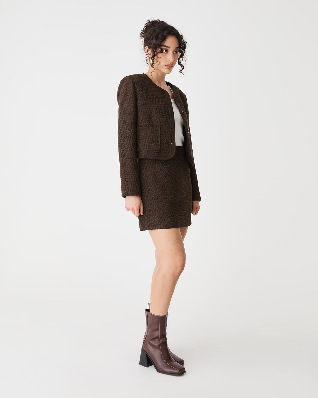 Aubery Tweed Mini Skirt