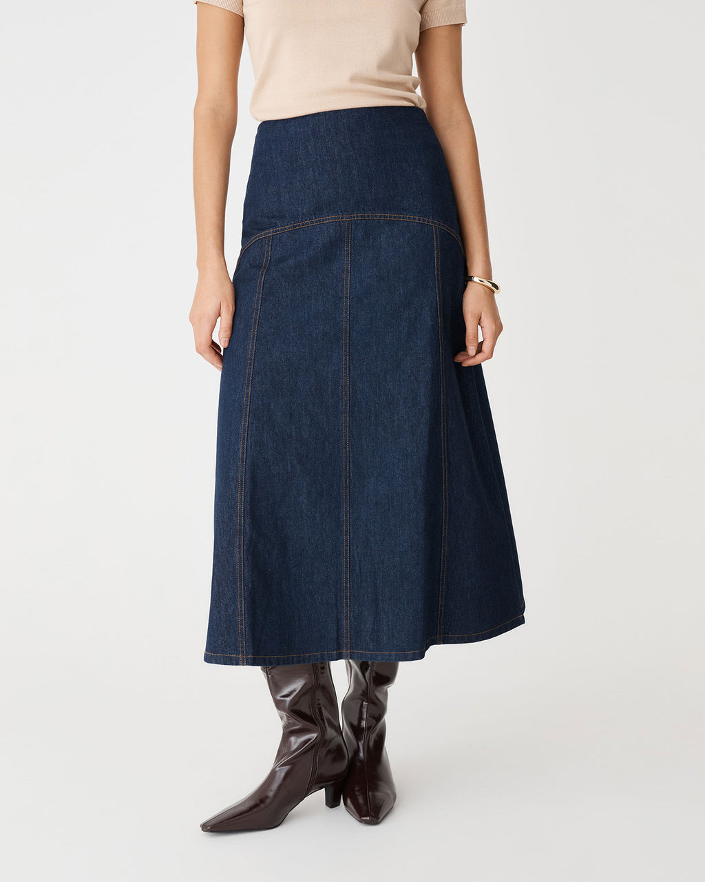Nancy A-Line Denim Skirt