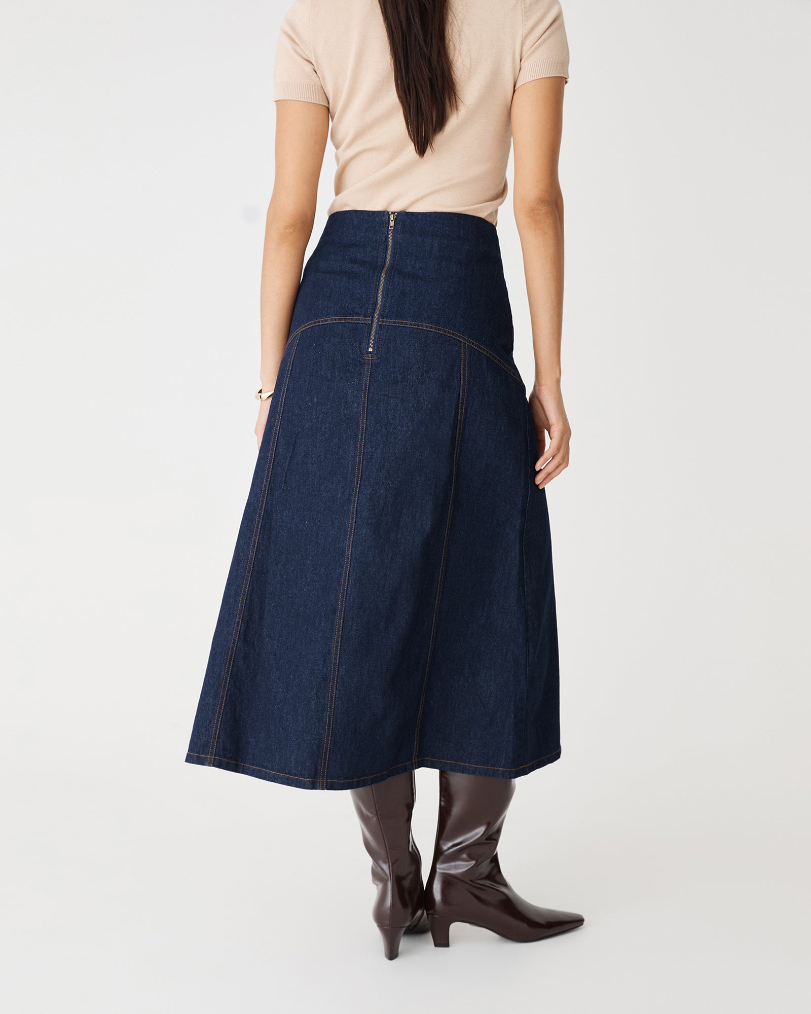 Nancy A-Line Denim Skirt