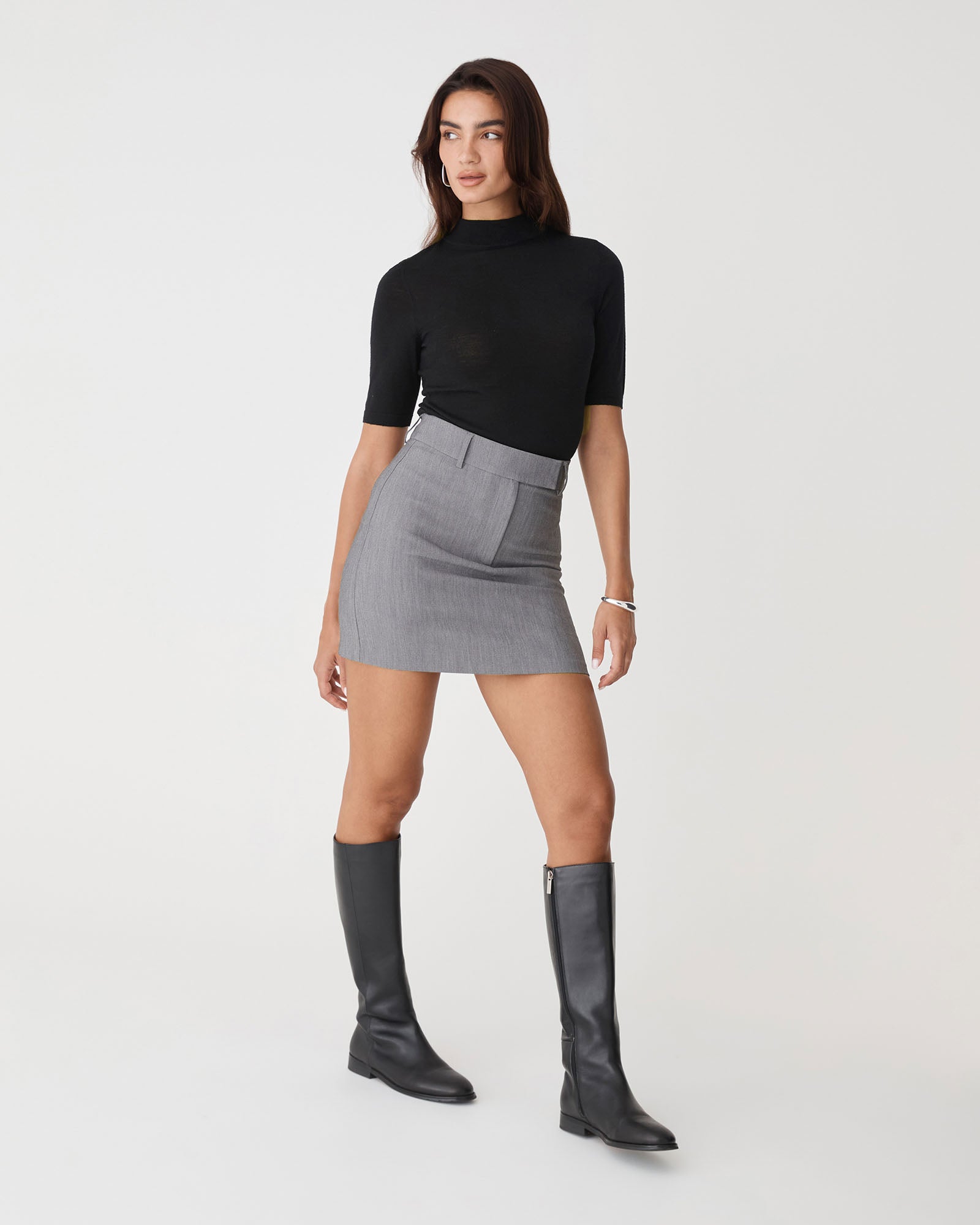 Nikki Straight Mini Skirt