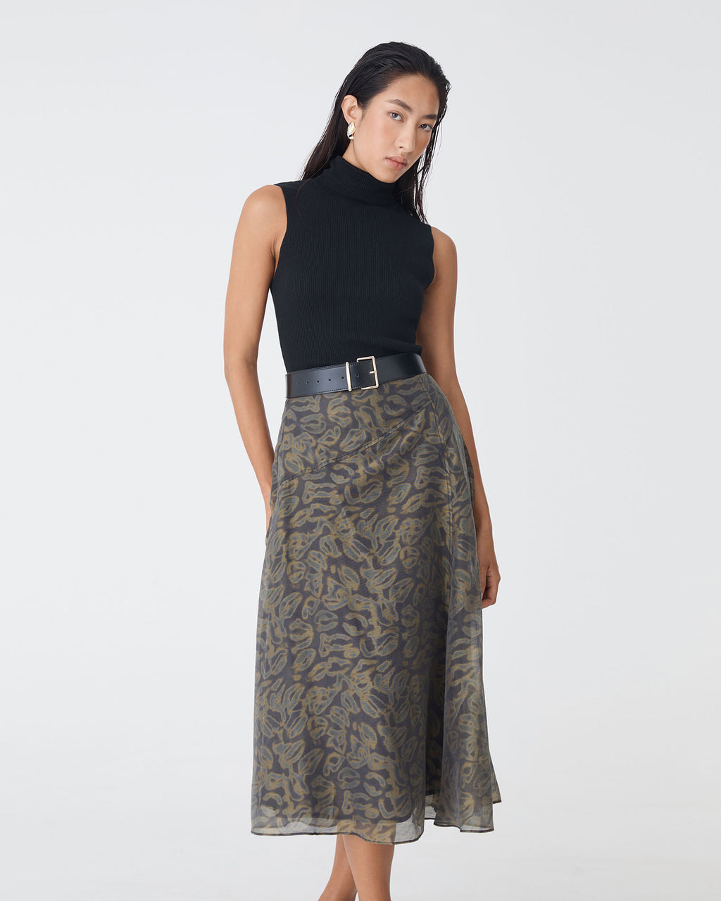 Imogen Printed Panel Skirt