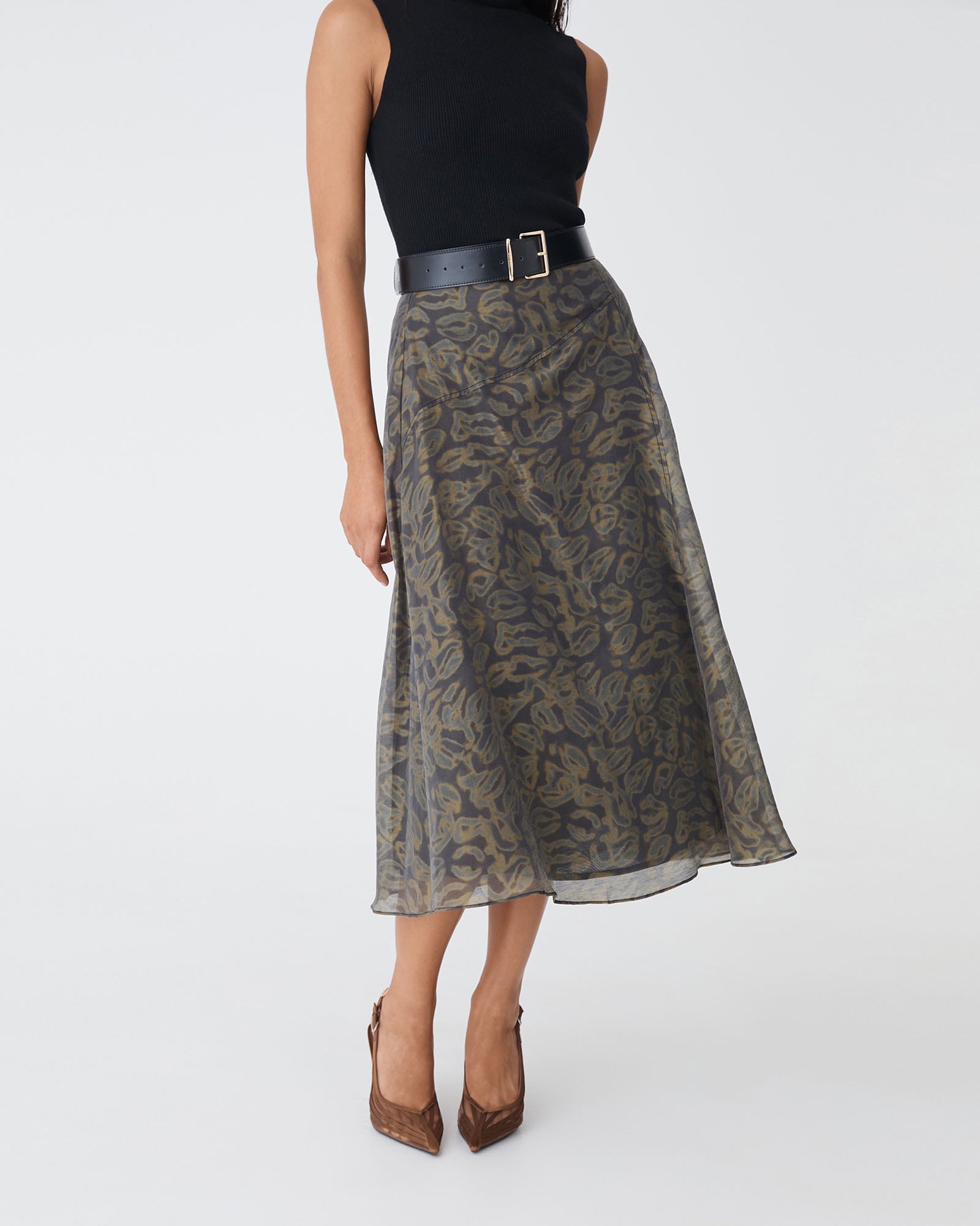 Imogen Printed Panel Skirt