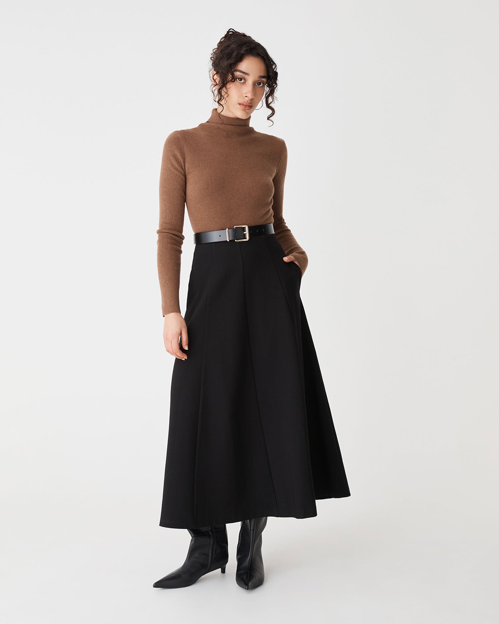 Janice A-Line Ponte Skirt