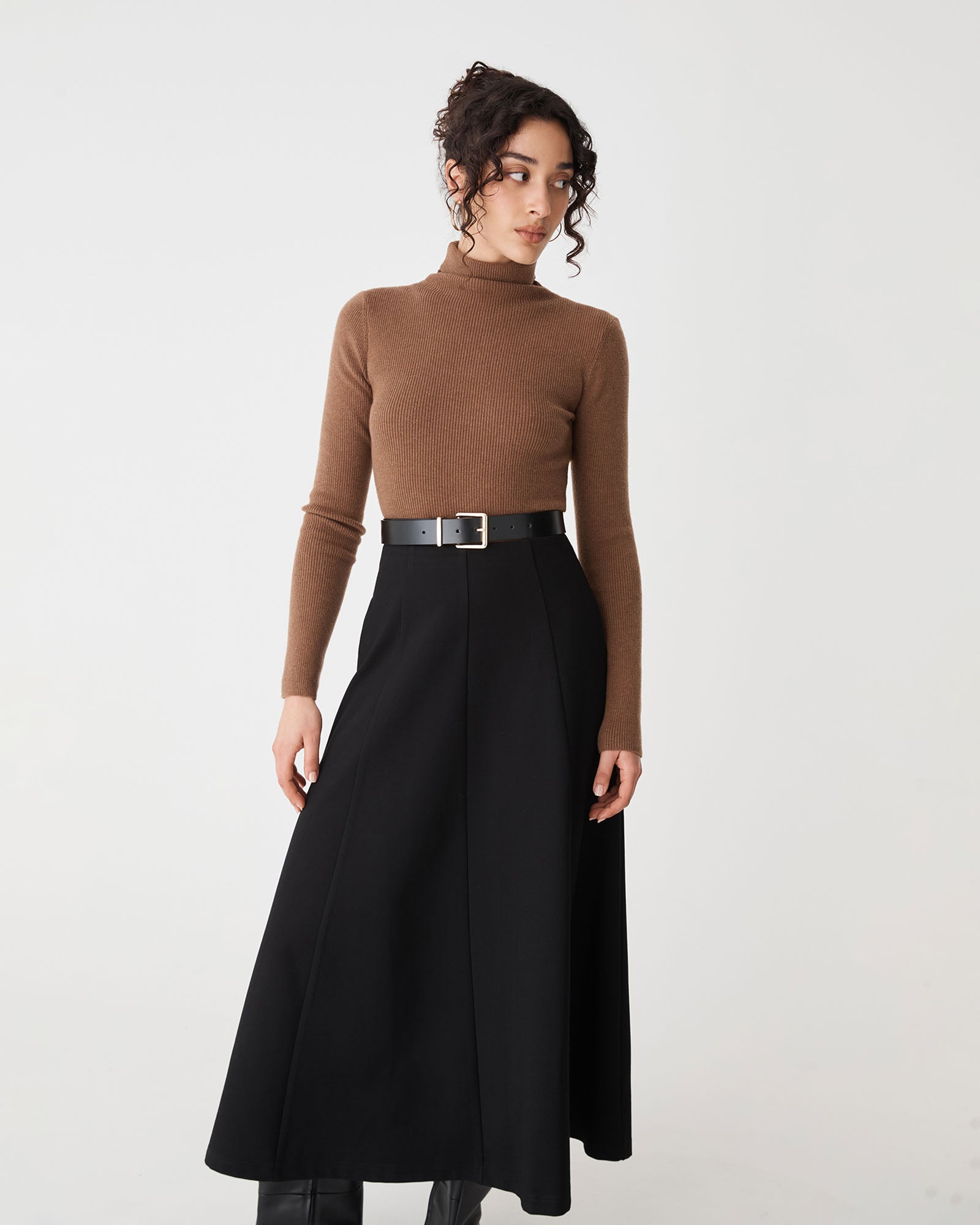Janice A-Line Ponte Skirt
