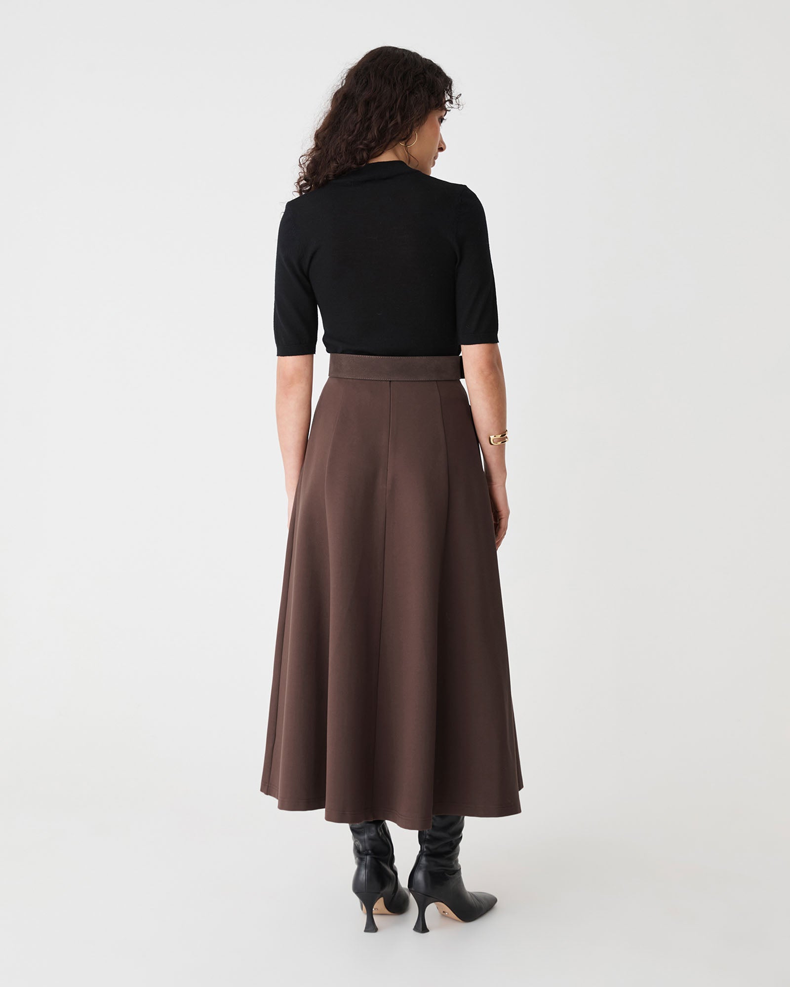 Janice A-Line Ponte Skirt