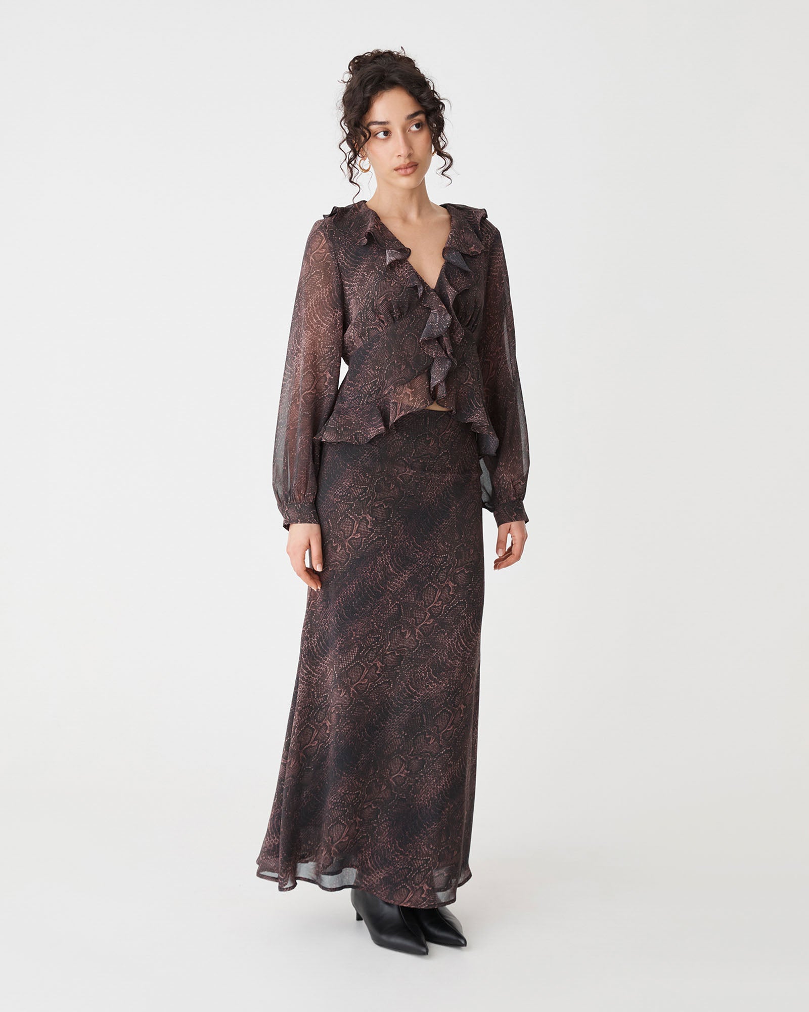Sonia Snake Maxi Skirt