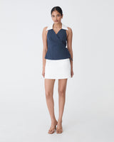 Layla Collared Wrap Top