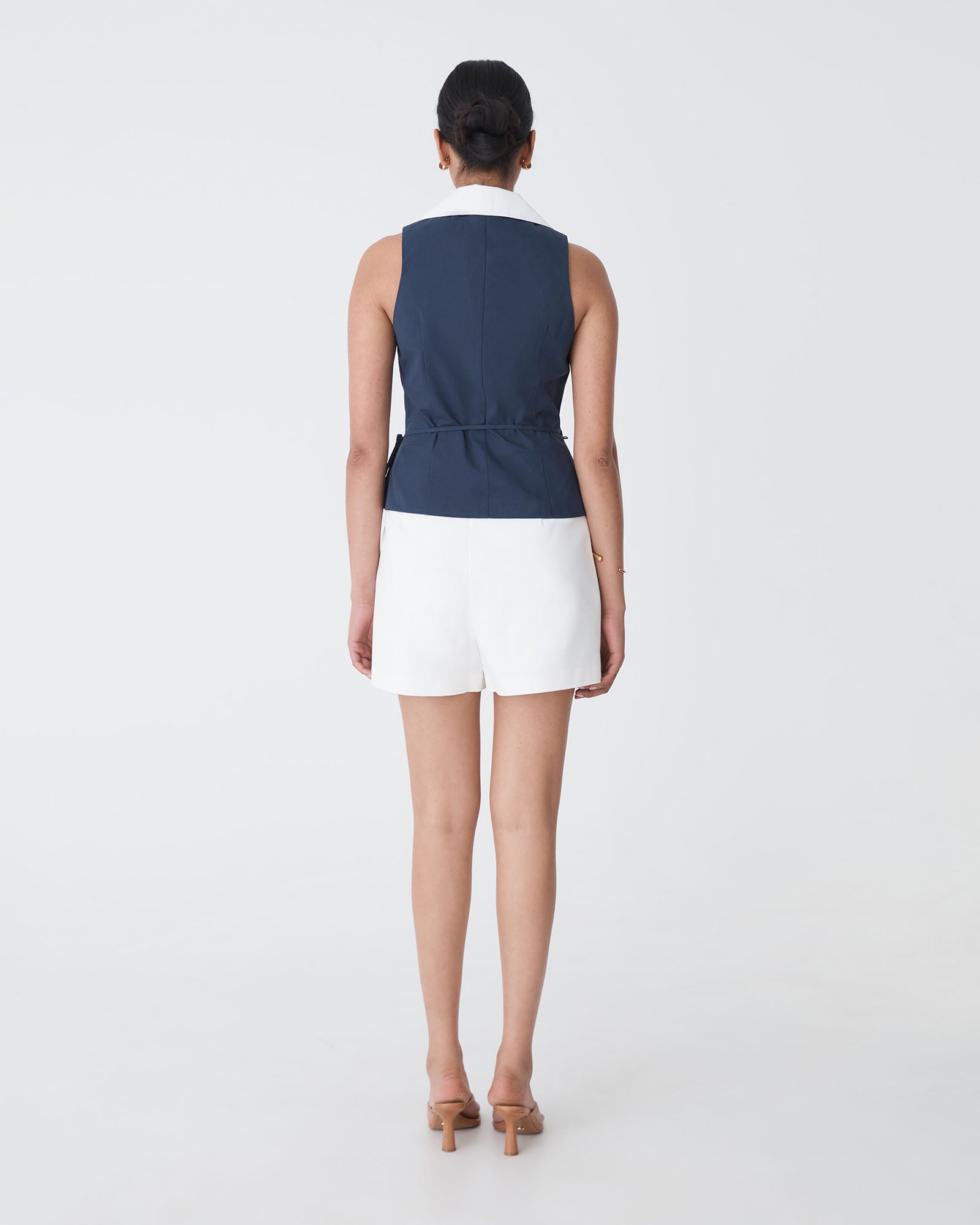 Layla Collared Wrap Top