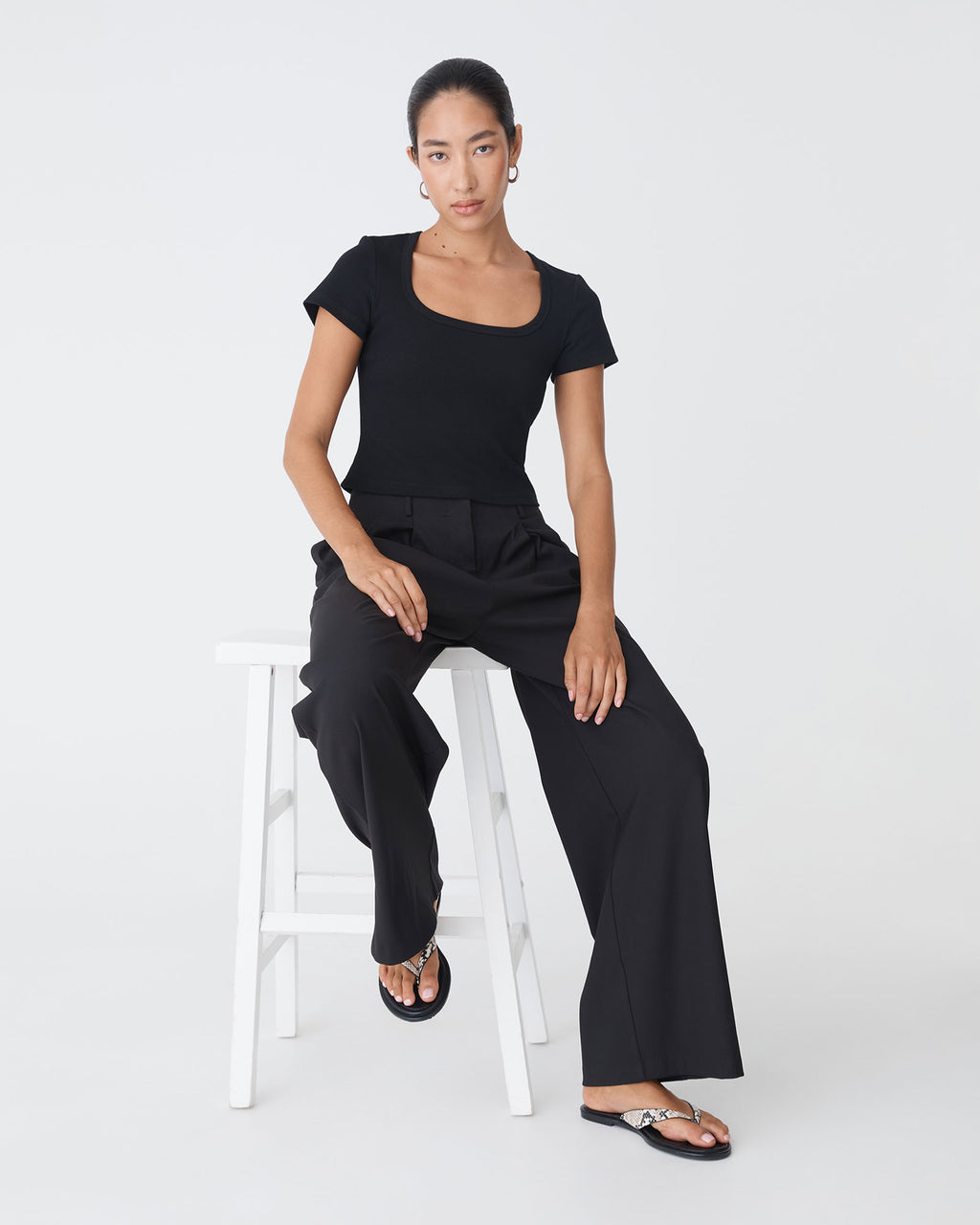 Devon Scoop Neck Rib Tee