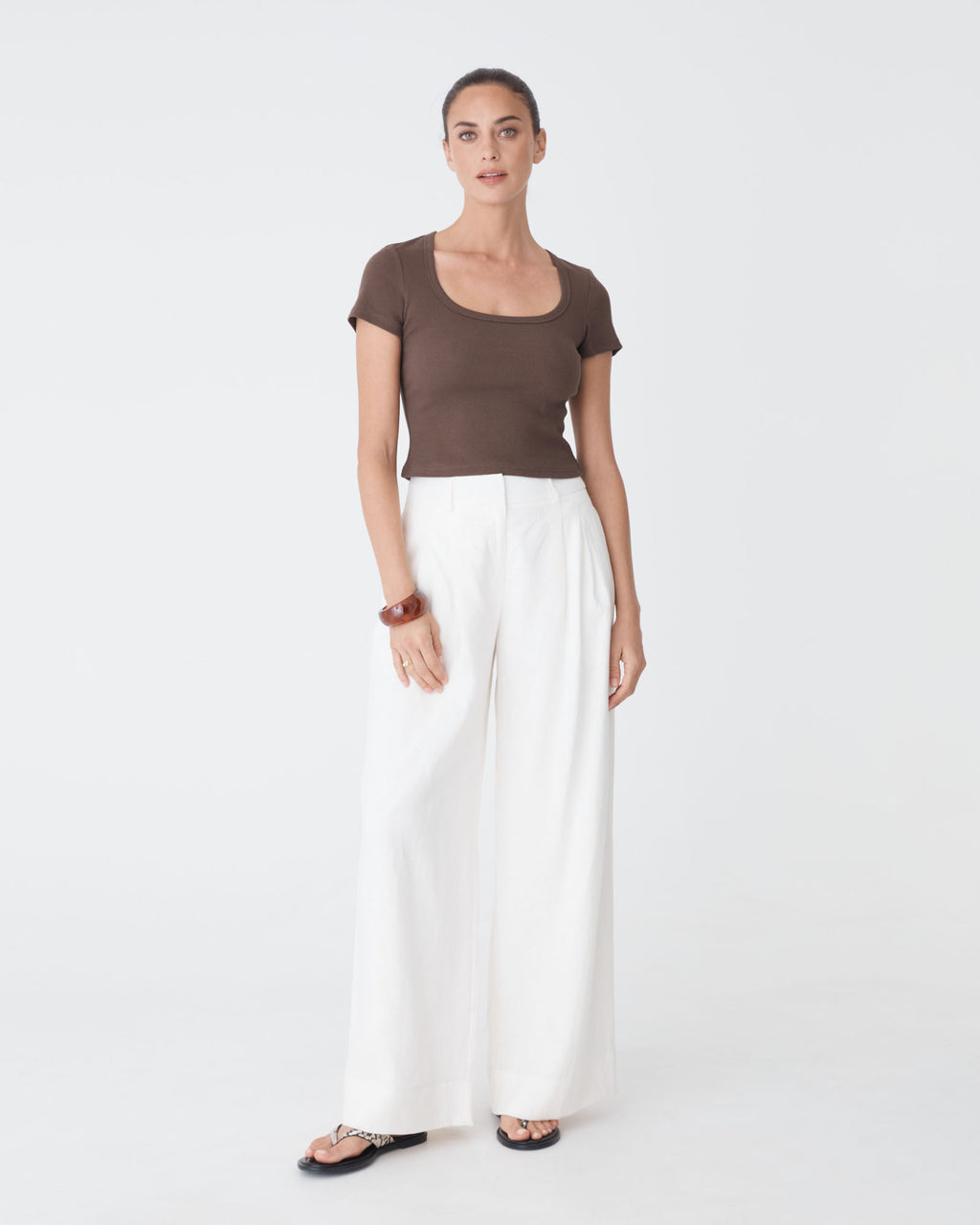 Devon Scoop Neck Rib Tee