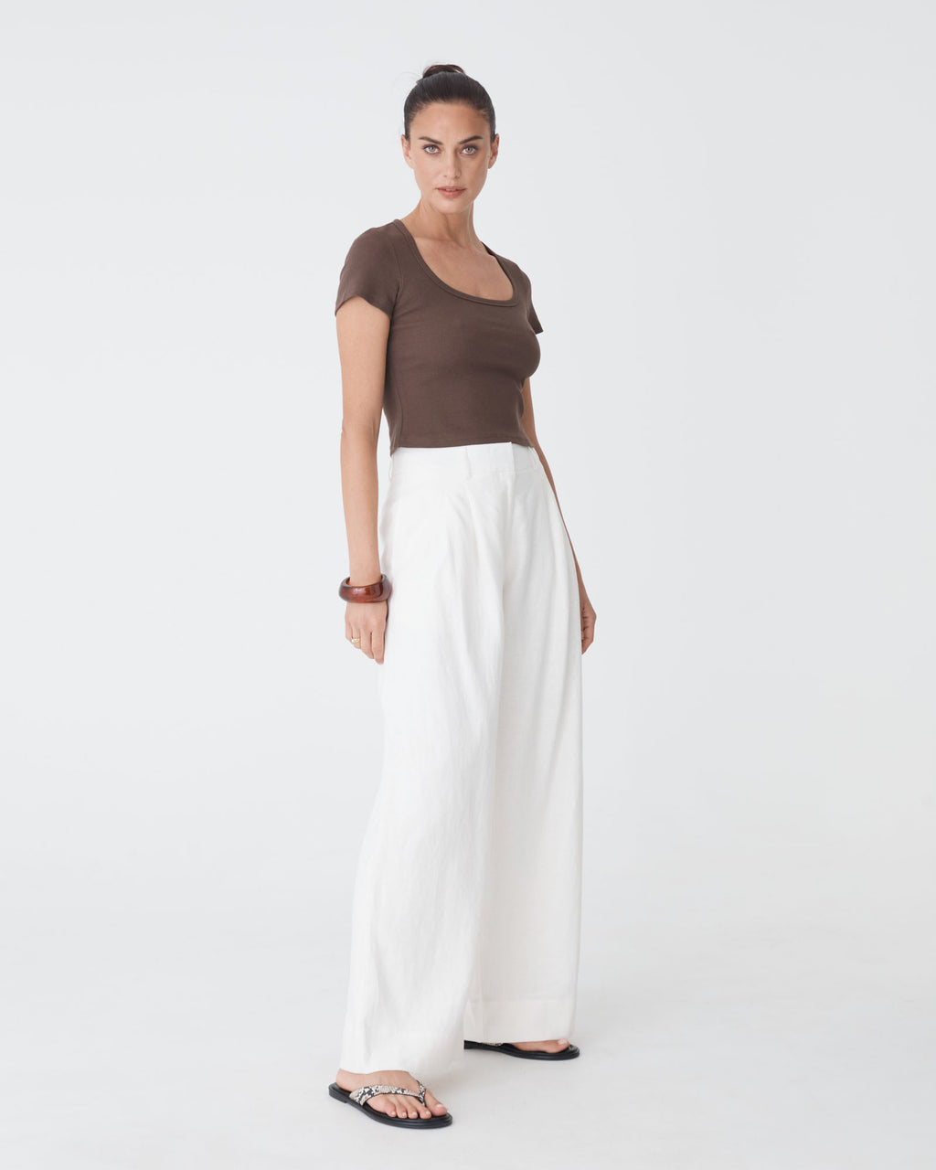 Devon Scoop Neck Rib Tee