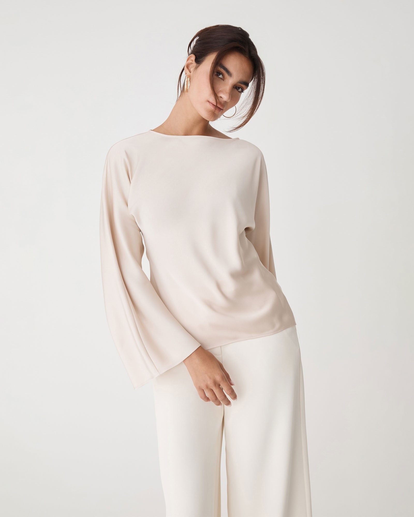 Asma Satin Bias Top