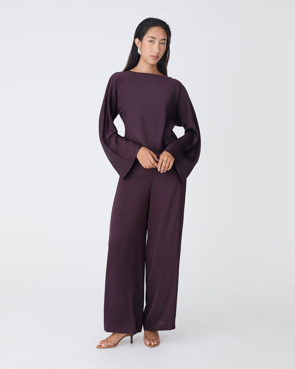 Asma Satin Bias Top