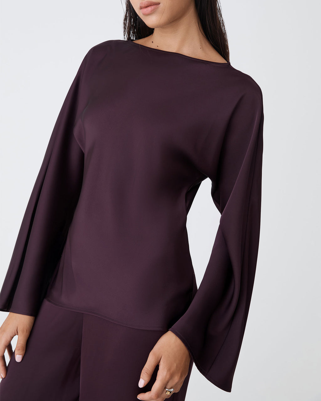 Asma Satin Bias Top