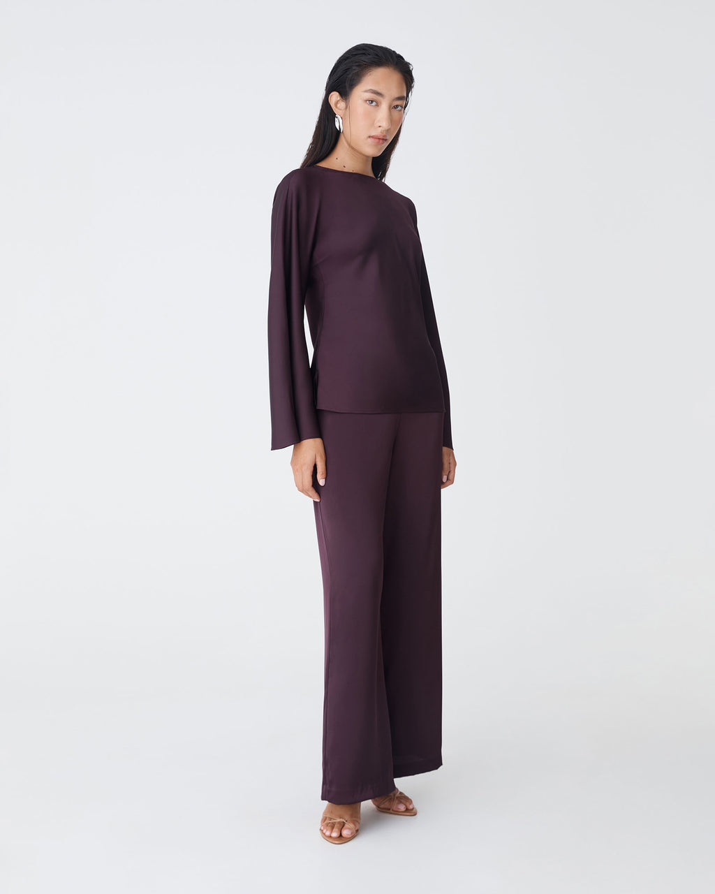 Asma Satin Bias Top