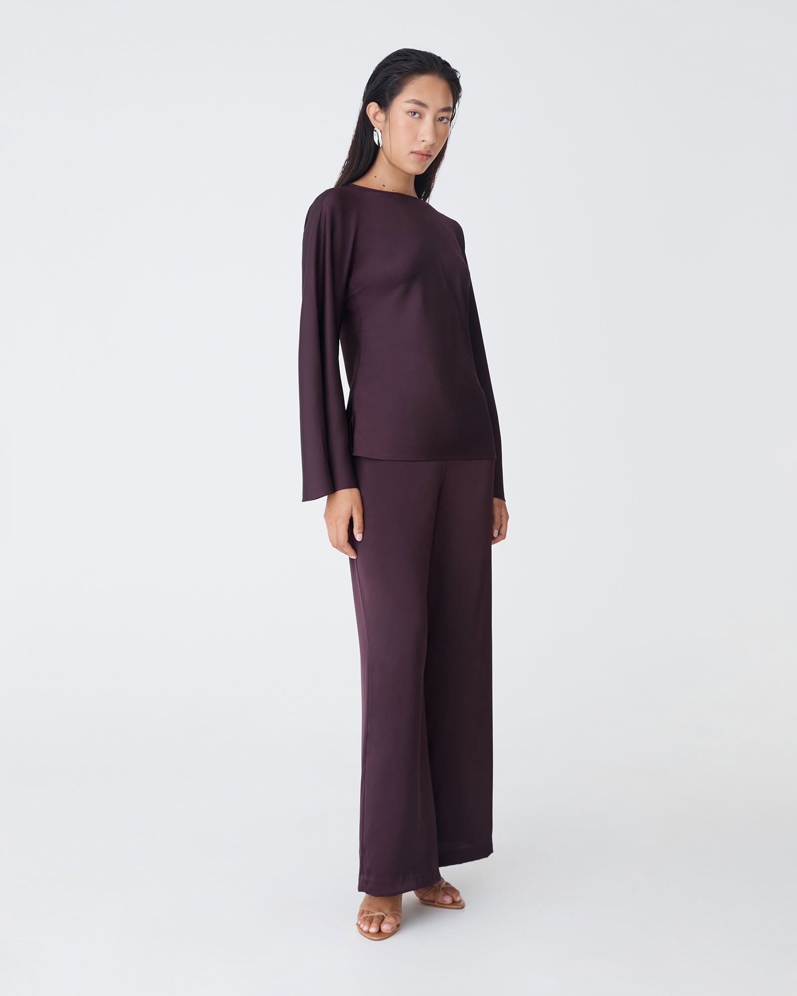 Asma Satin Bias Top