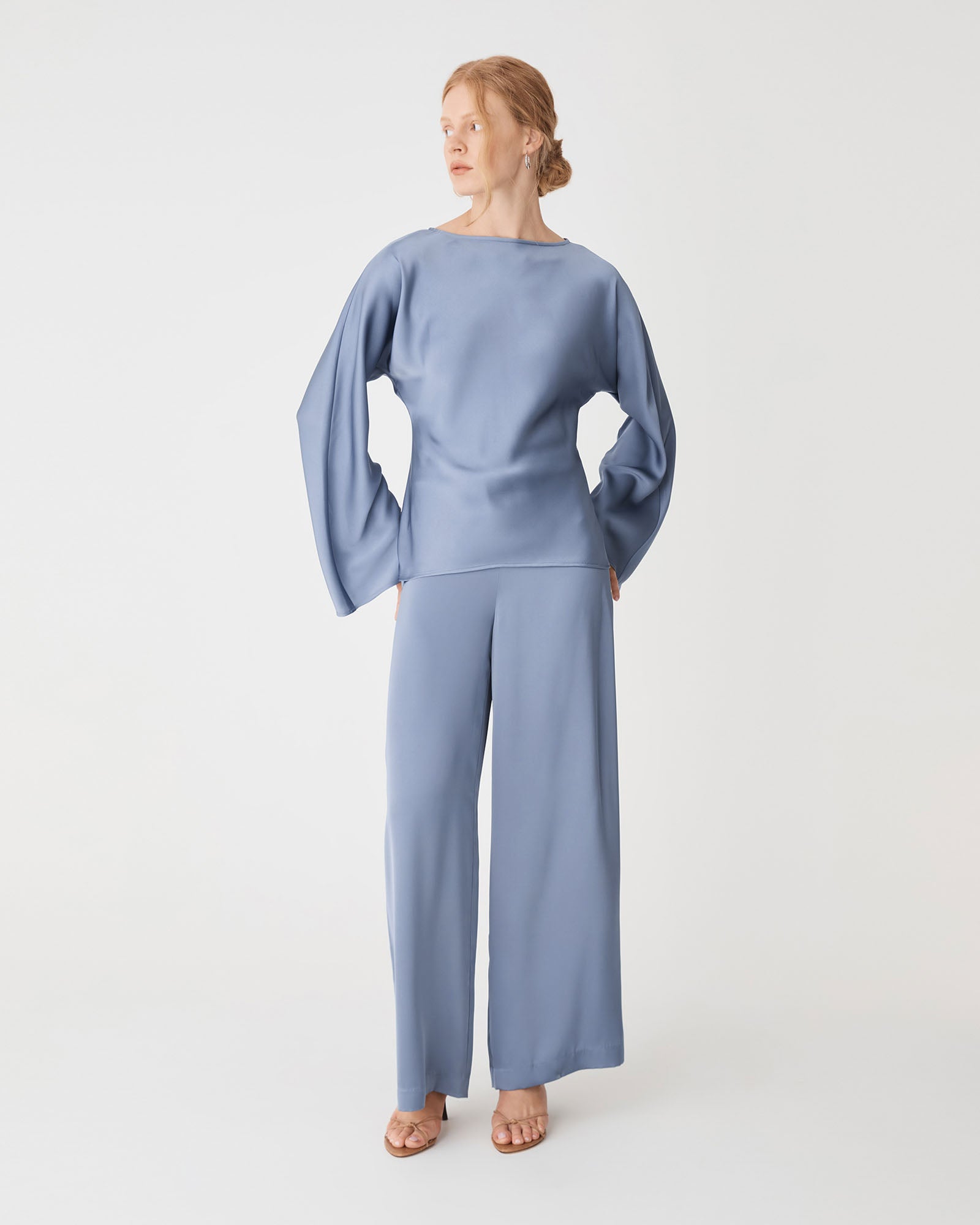 Asma Satin Bias Top