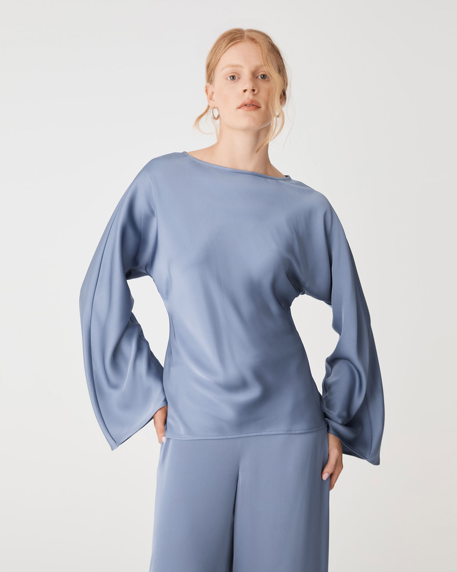 Asma Satin Bias Top
