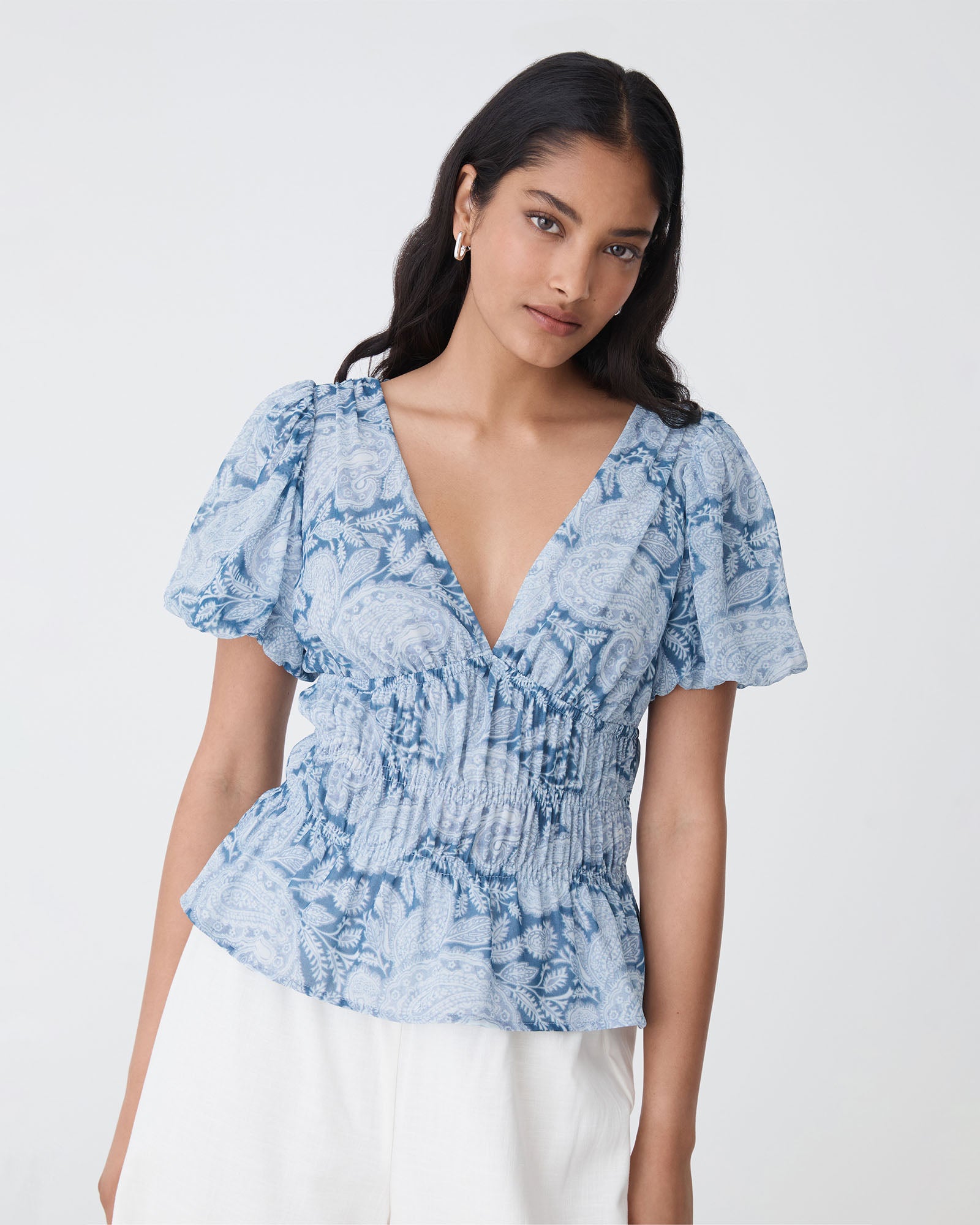 Angie Elastic Waist Top