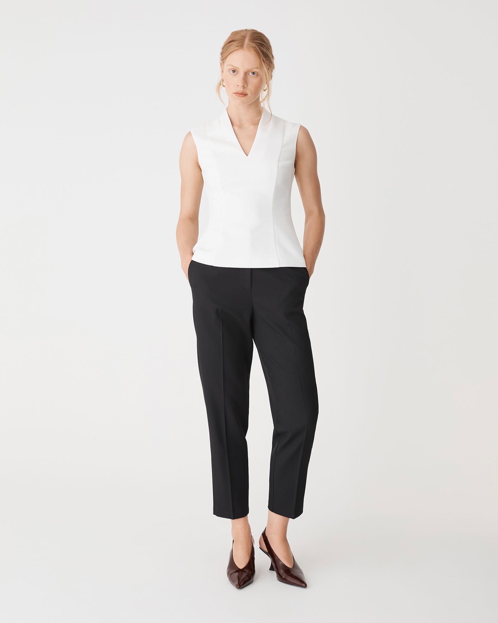 Juno V-Neck Ponte Top