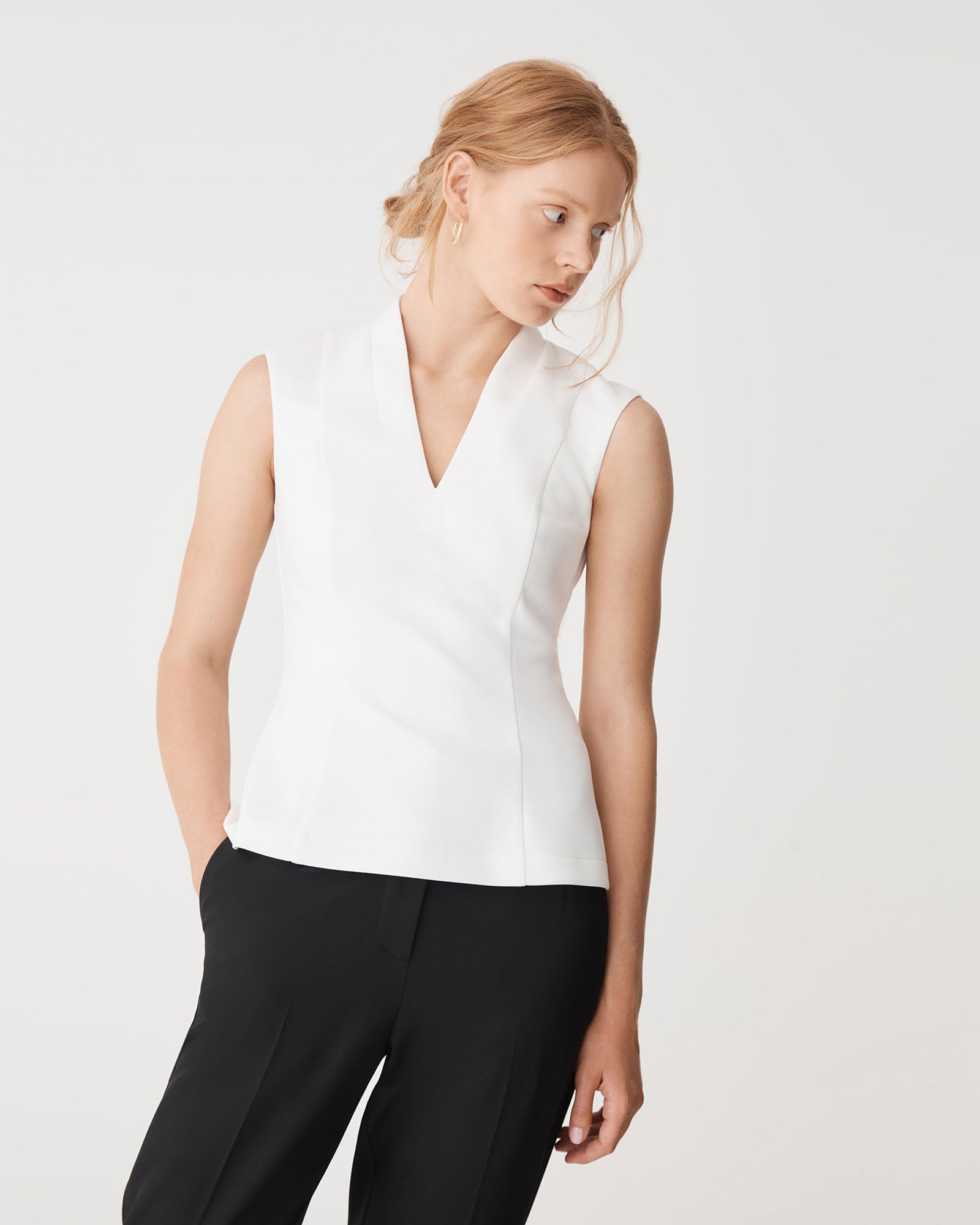 Juno V-Neck Ponte Top