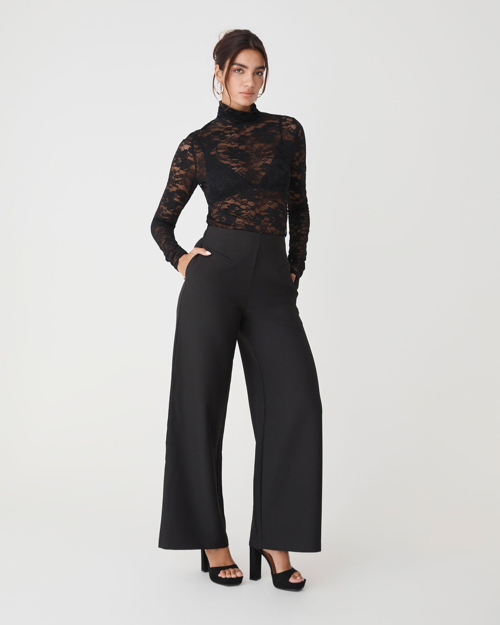 Torin Lace Turtleneck Top