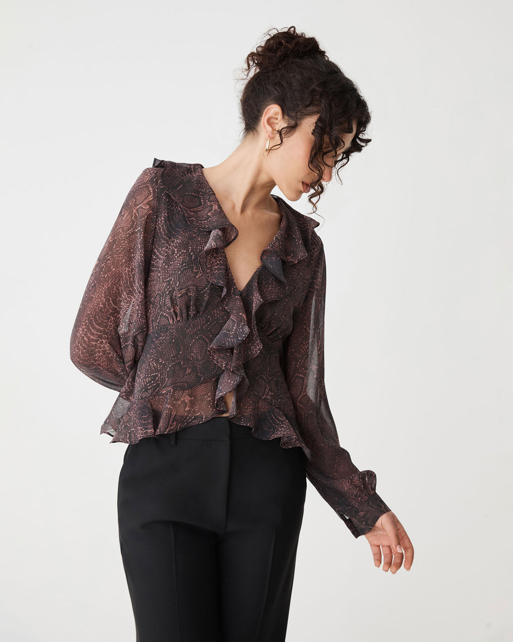 Sonia V-Neck Ruffle Top