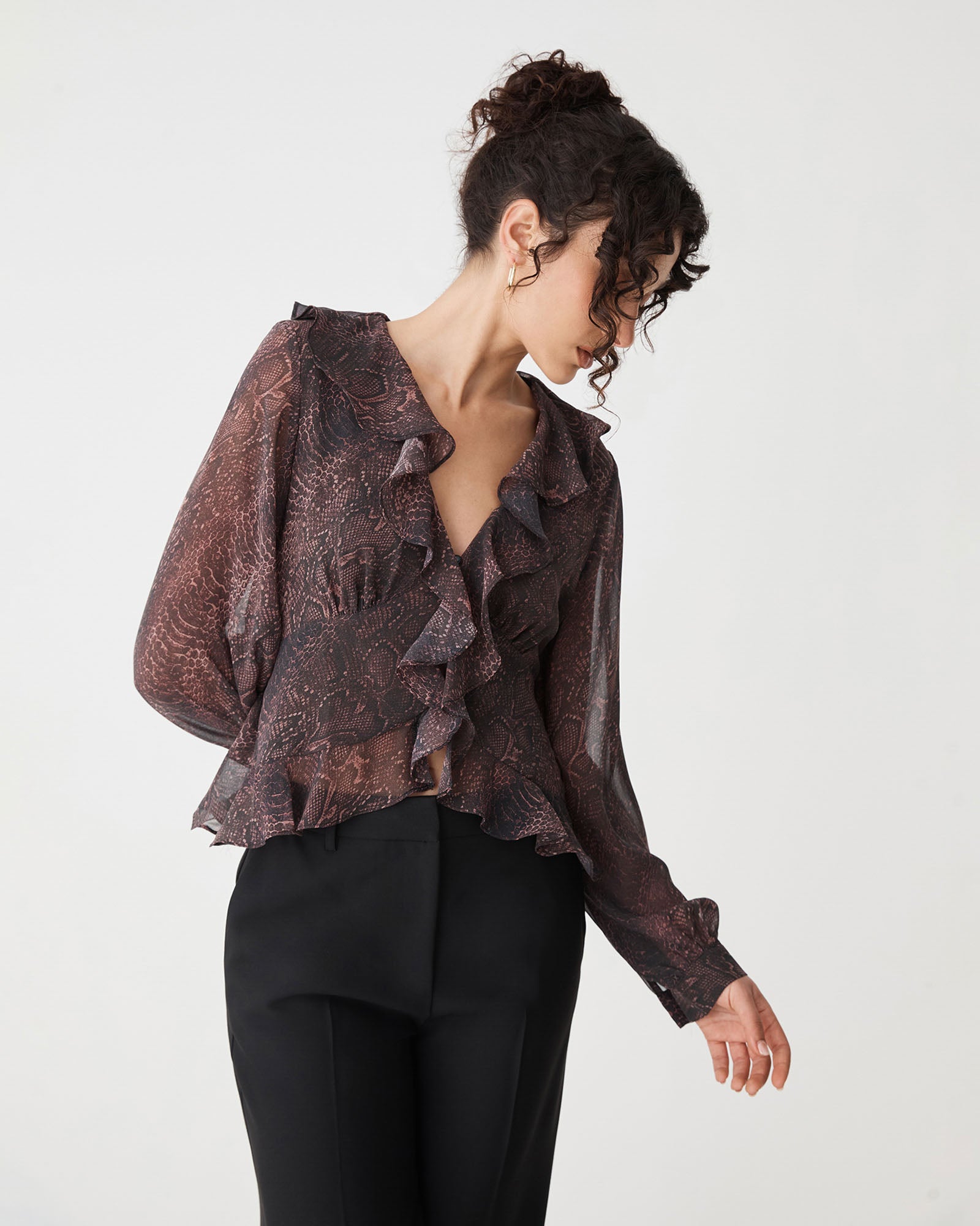 Sonia V-Neck Ruffle Top