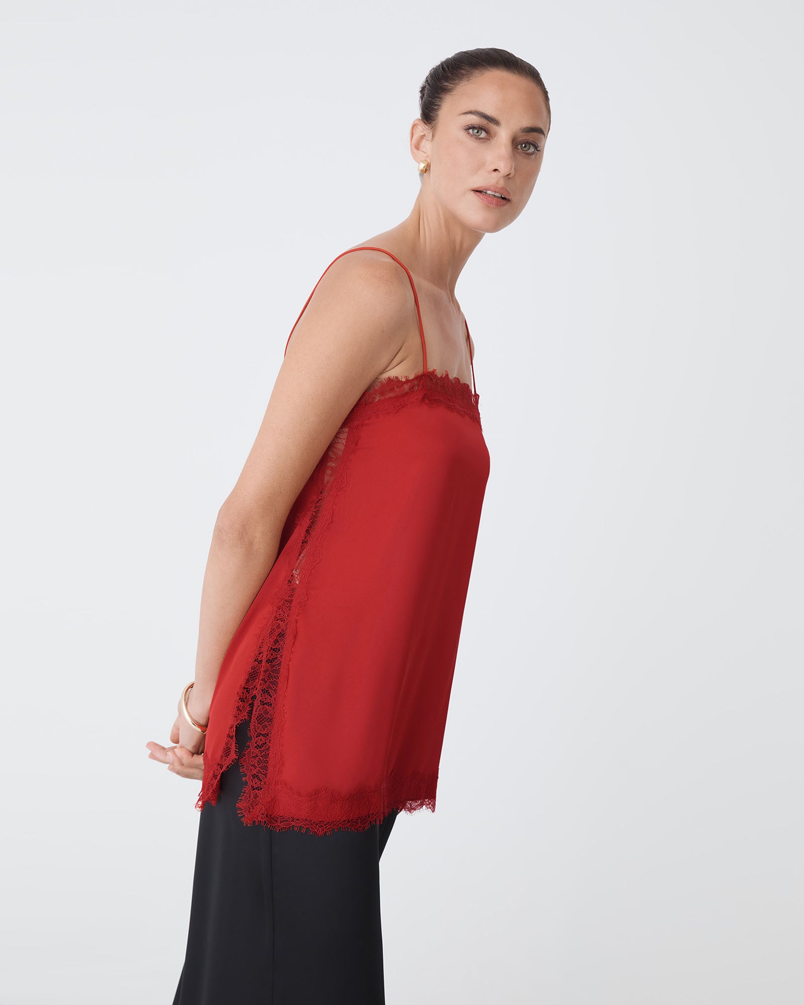 Cleo Lace Trim Satin Camisole