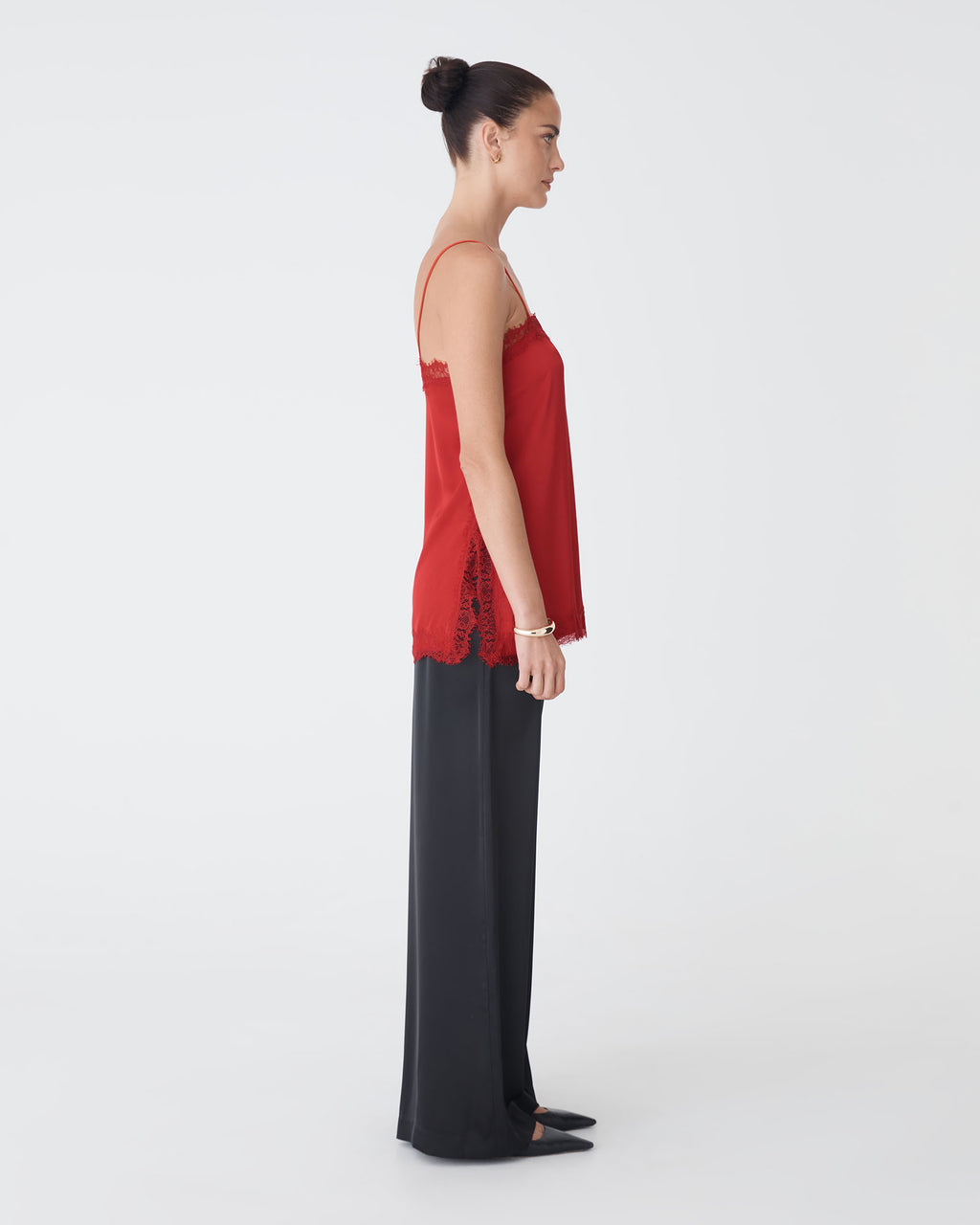 Cleo Lace Trim Satin Camisole