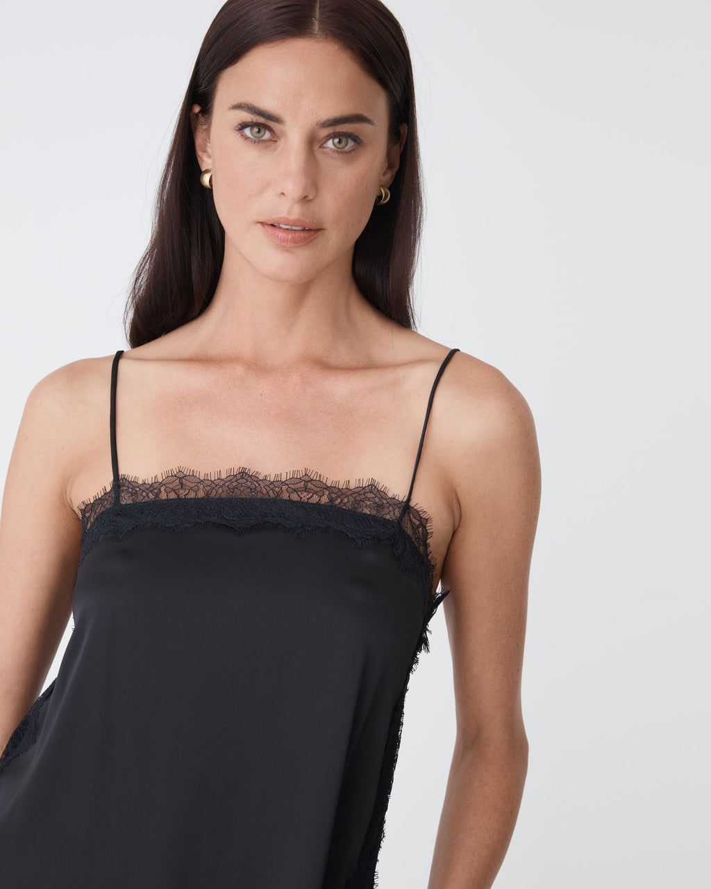 Cleo Lace Trim Satin Camisole