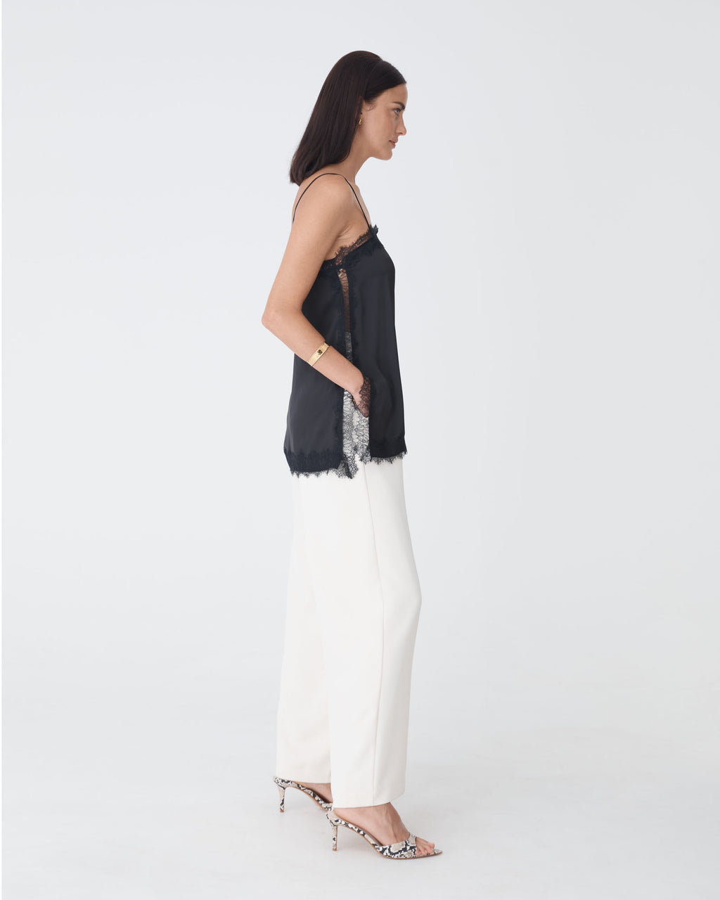 Cleo Lace Trim Satin Camisole