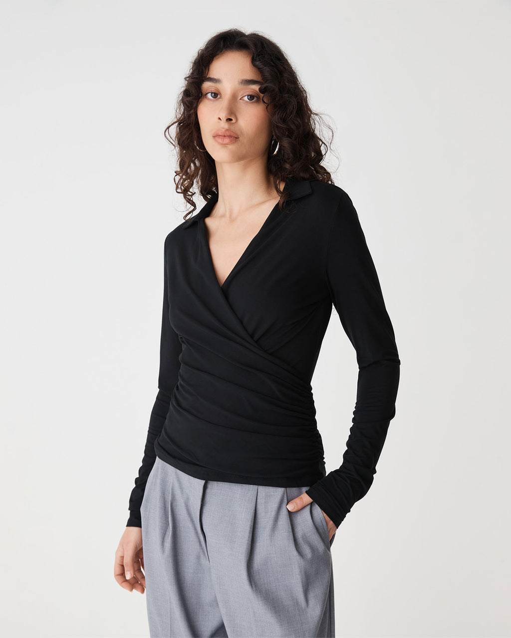 Solene Bamboo Wrap Top